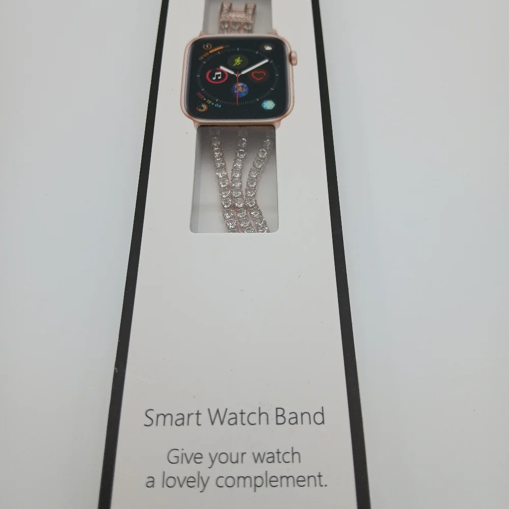 New Rose Gold And Crystals Apple Watch Band